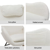 Martina Rocking Chair Armchair Pillow Bouclé - White