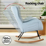 Martina Rocking Chair Armchair Pillow Velvet - Blue