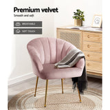 Michelle Accent Velvet Lounge Armchair - Pink