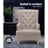 Astraea Rocking Armchair Fabric Chair Lounge Recliner - Beige