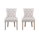 Bristol Set of 2 Dining Chairs Linen French Provincial - Beige