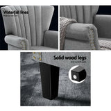 Marian Accent Fabric Lounge Armchair - Grey