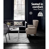 Marian Accent Fabric Lounge Armchair - Beige