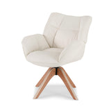 Maren Swivel Chair Armchair Nursing Velvet - White
