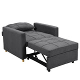 Mindy 3-in-1 Convertible Lounge Chair Bed - Dark Grey