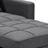 Mindy 3-in-1 Convertible Lounge Chair Bed - Dark Grey