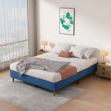 Maya Velvet Bed Frame - Blue Double