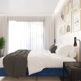 Maya Velvet Bed Frame - Blue Single