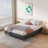 Maya Bed Frame Mattress Foundation - Dark Grey Single
