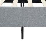 Maya Bedframe with Wooden Slats - Light Grey Double