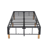 Vera Ensemble Bed Base Mattress Foundation with Metal Stats - Blue King
