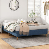 Vera Ensemble Bed Base Mattress Foundation with Metal Stats - Blue Queen