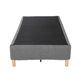 Vera Ensemble Bed Base Mattress Foundation with Metal Stats - Dark Grey Double