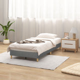 Vera Ensemble Bed Base Mattress Foundation with Metal Stats - Dark Grey Double