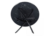 Brady Round Marble - Effect Table - Black