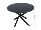 Brady Round Marble - Effect Table - Black