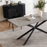 Carter Rectangular Dining Table Mdf Marbling