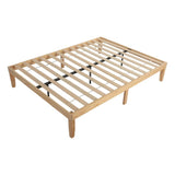 Lorelei Warm Wooden Natural Bed Base Frame - Wood Double