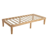 Lorelei Warm Wooden Natural Bed Base - Natural Single