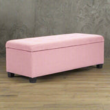 102cm Storage Ottoman Stool Fabric - Pink