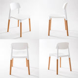 Mabel Set of 4 Retro Belloch Stackable Dining Cafe Chair - White