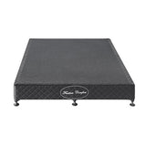 Tricia Ensemble Bed Base Solid Wooden Slat with Removable Cover - Black Double