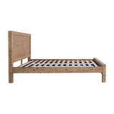 Allison Solid Wood Veneered Acacia Timber Slat Bed Frame - Oak King