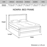 Allison Solid Wood Veneered Acacia Timber Slat Bed Frame - Oak King Single