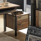 Thompson Wooden Bedside Table Night Stand Particle Board Construction with 2 Drawers - Oak