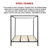 Lilian Four Poster Bed Frame - Black King