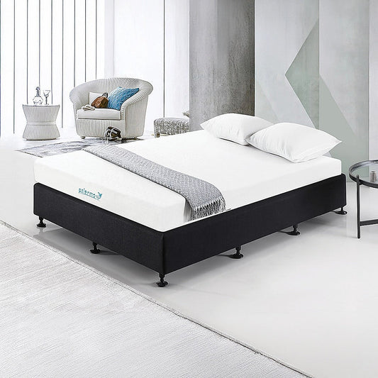 Aisha Ensemble Bed Base Linen Fabric - Midnight Black Queen