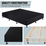 Aisha Ensemble Bed Base Linen Fabric - Midnight Black King Single