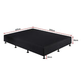 Aisha Ensemble Bed Base Linen Fabric - Midnight Black King Single