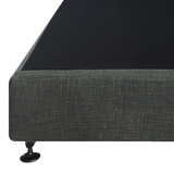 Aisha Ensemble Bed Base Linen Fabric - Graphite King Single