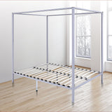 Lilian Four Poster Bed Frame - Cream Double