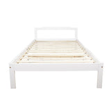 Gilly Wooden Bed Frame - White King Single