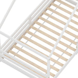 Hailey Bed Frame Wooden Kids House - White Single