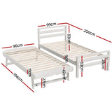 Obsidian Bed & Mattress Package with 32cm Mattress - White Single