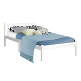 Jade Bed & Mattress Package no Drawers - White King Single