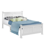 Amber Bed & Mattress Package no Drawers - White Double