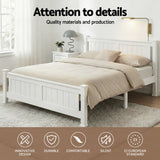 Mystique White Wooden Bed Frame no Drawers - Double