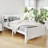 Amber Bed & Mattress Package no Drawers - White King Single