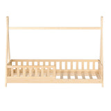 Nivena Bed Frame Wooden Kids House Frames - Oak Single