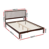Carnelian Bed & Mattress Package with 32cm Mattress - Walnut Double