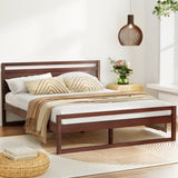 Datolite Bed & Mattress Package with 32cm Mattress - Walnut Double