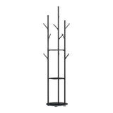 Coat Rack Clothes Stand 8 Hook Organizer - Black