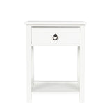 Set of 2 Caraquet Wooden Bedside Tables Side Table Storage Cabinet Nightstand Bedroom - White