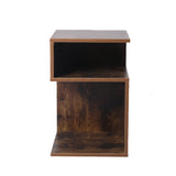 Dawson Wooden High Gloss Bedside Table Wood Nightstand Storage Cabinet Bedroom - Oak