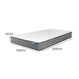 Fina 23cm Spring Mattress Pocket Coil Sleep Foam Extra Firm - King Single