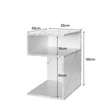 Murray Wooden Bedside Table Side Table Wood Nightstand Storage Cabinet Bedroom - White